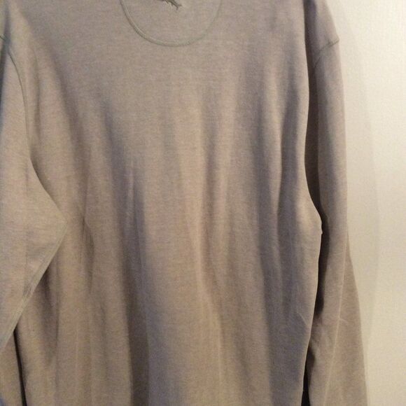 Tommy Bahama XL Reversible partial zip long sleeve pull over mens tan EUC - Picture 7 of 10